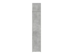 Armario de almacenaje estrecho gris hormigón 40x42,5x225 cm