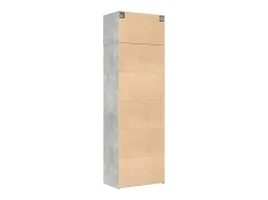 Armario de almacenaje gris hormigón 70x42,5x225cm madera de ingeniería