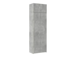 Armario de almacenaje gris hormigón 70x42,5x225cm madera de ingeniería