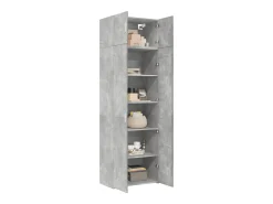 Armario de almacenaje gris hormigón 70x42,5x225cm madera de ingeniería