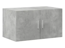 Armario de almacenaje gris hormigón 70x42,5x225cm madera de ingeniería