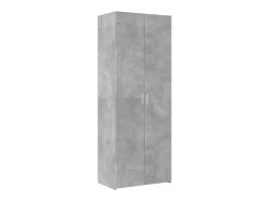 Armario de almacenaje gris hormigón 70x42,5x225cm madera de ingeniería