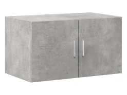Armario de almacenaje gris hormigón 70x42,5x225cm madera de ingeniería
