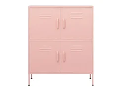 Armario de almacenamiento acero rosa 80x35x101,5 cm ES916009