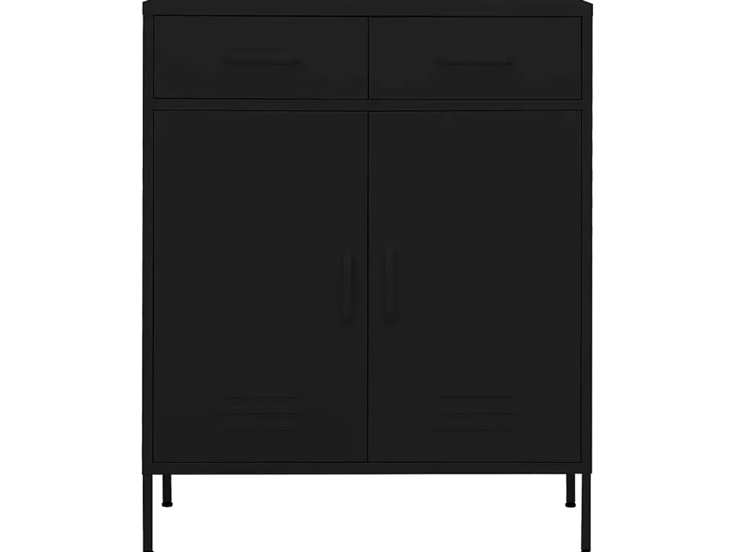 Armario de almacenamiento acero negro 80x35x101,5 cm ES964480