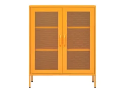 Armario de almacenamiento acero amarillo mostaza 80x35x101,5 cm ES64271
