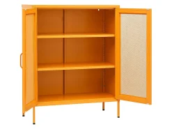 Armario de almacenamiento acero amarillo mostaza 80x35x101,5 cm ES64271