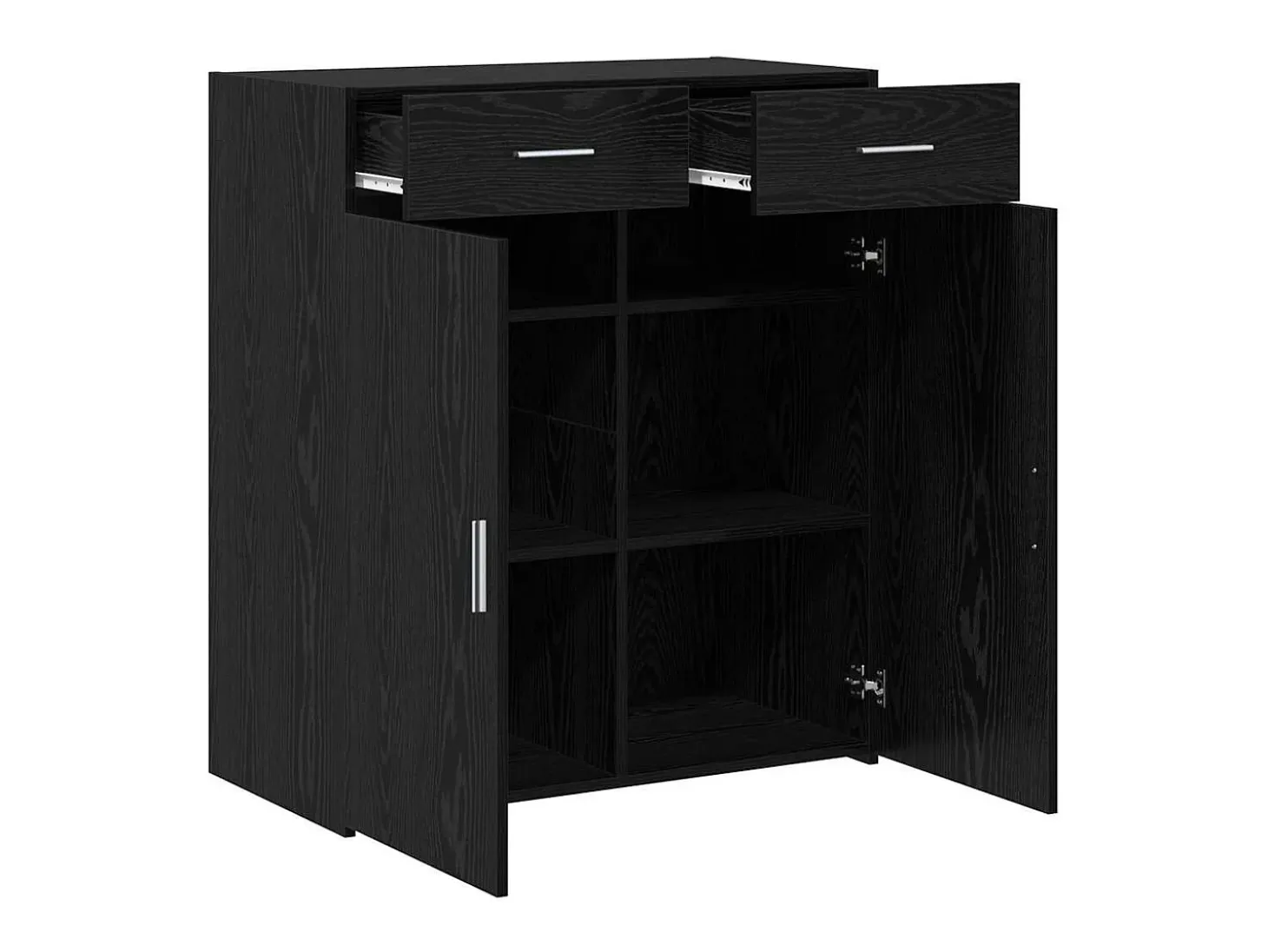Armario de almacenamiento de roble negro 80x42,5x93,5 cm Madera de ingeniería