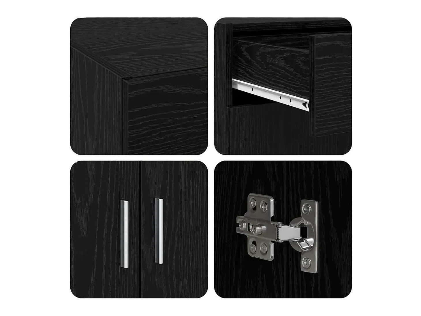 Armario de almacenamiento de roble negro 80x42,5x93,5 cm Madera de ingeniería