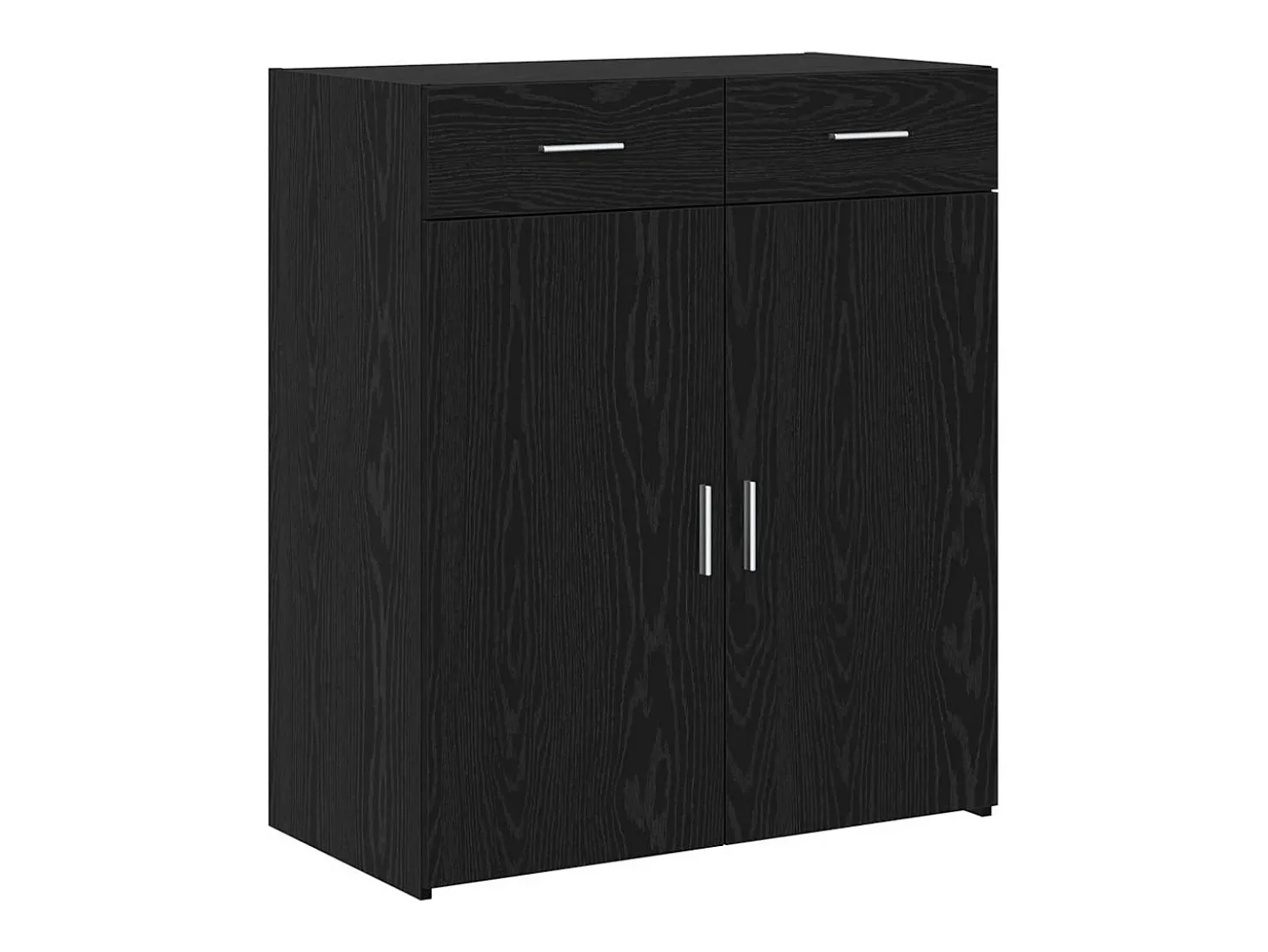 Armario de almacenamiento de roble negro 80x42,5x93,5 cm Madera de ingeniería
