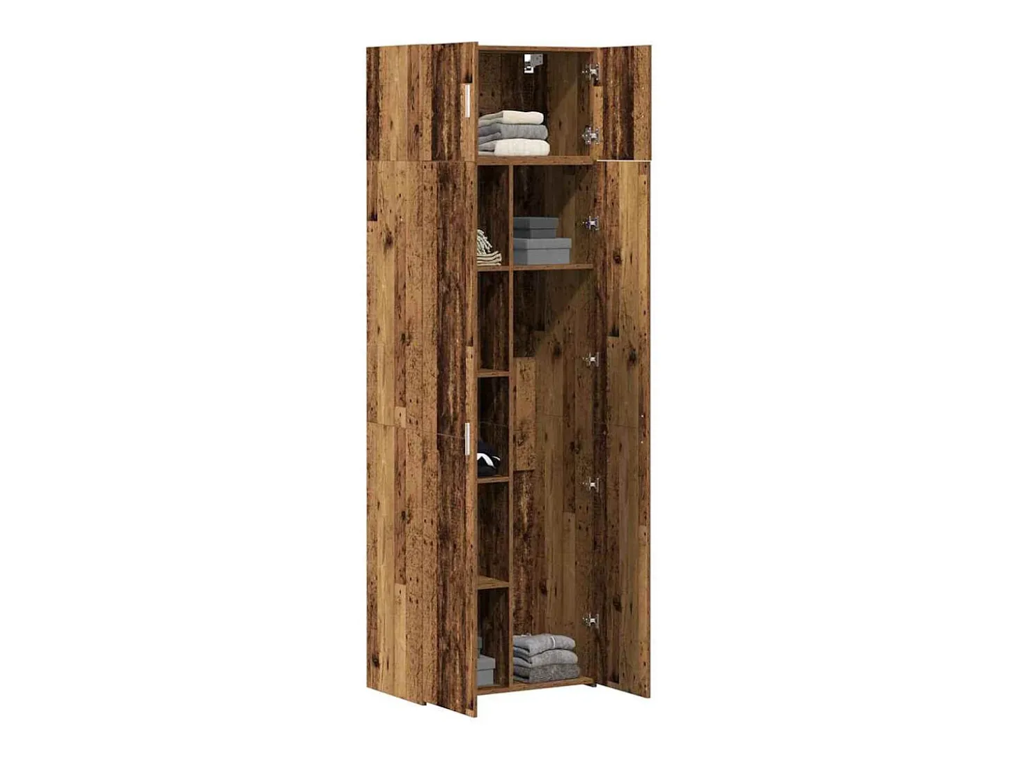 Armario de almacenamiento de madera envejecida 70x42,5x225 cm Madera de ingeniería
