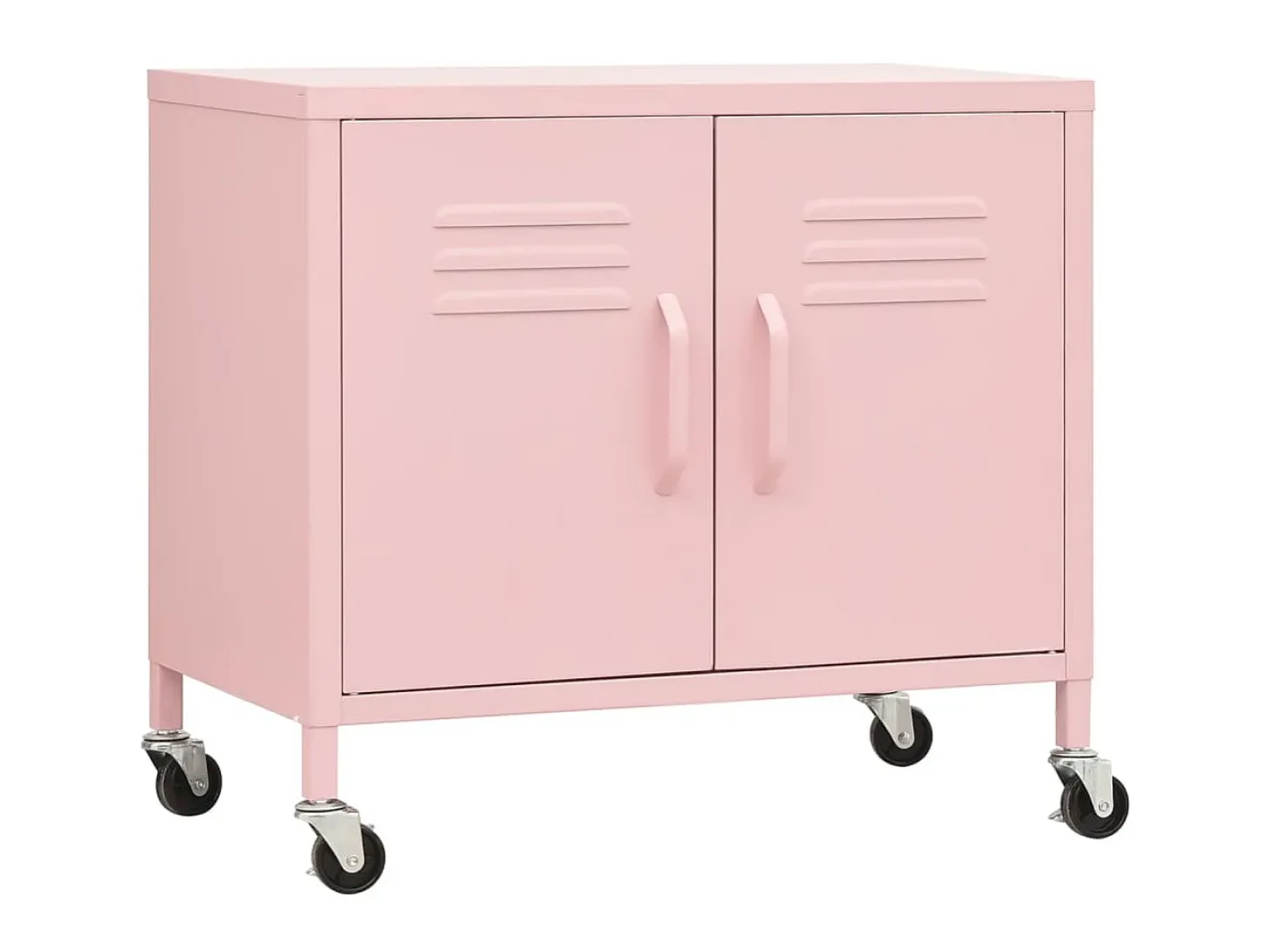 Armario de almacenamiento acero rosa 60x35x56cm ES625940