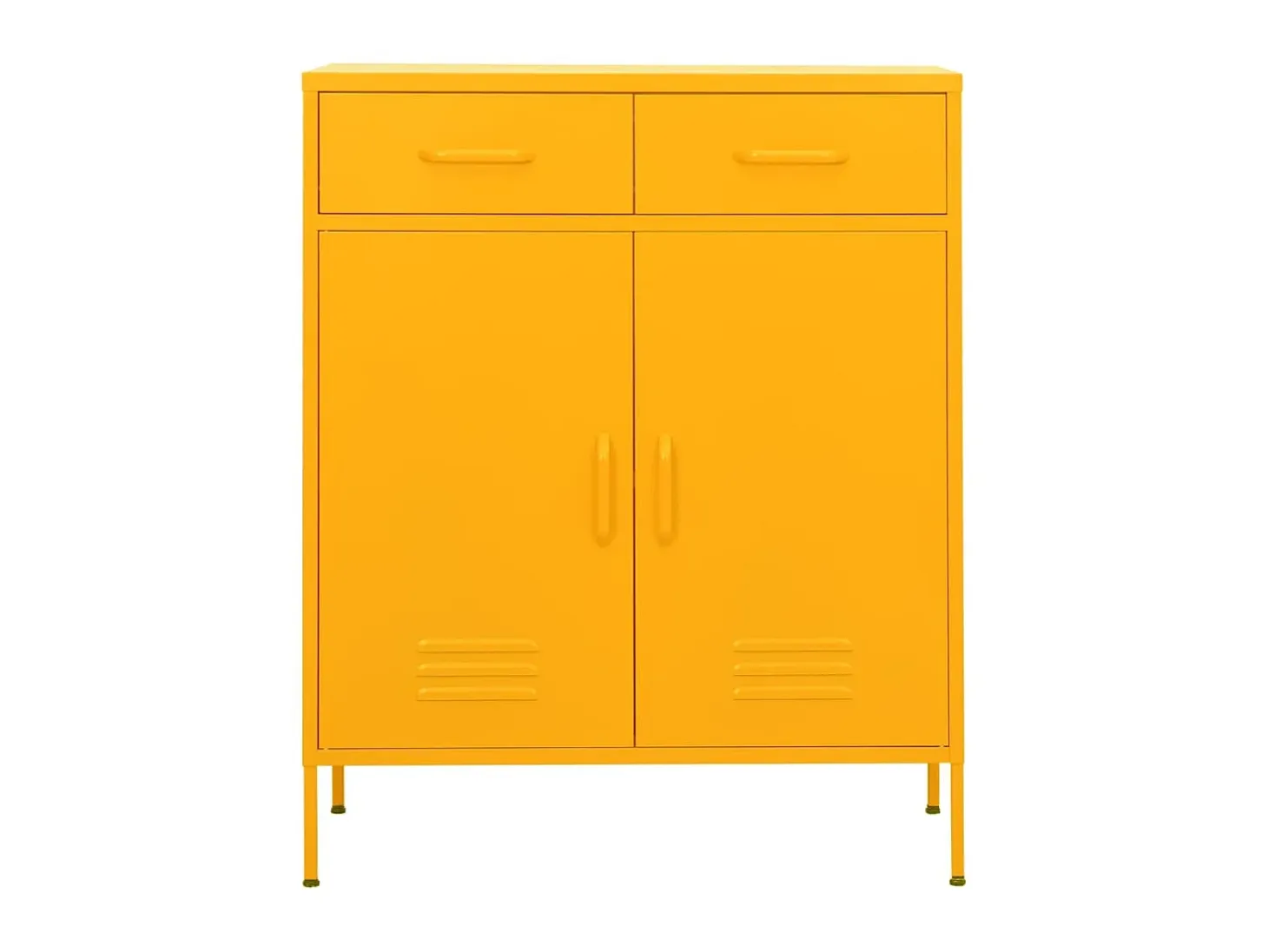 Armario de almacenamiento acero amarillo mostaza 80x35x101,5 cm ES625832
