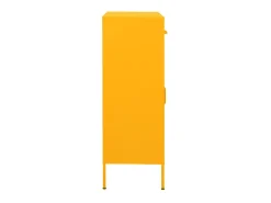 Armario de almacenamiento acero amarillo mostaza 80x35x101,5 cm ES625832