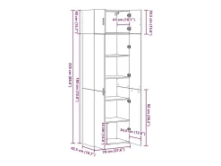 Armario de almacenamiento 3 pcs Roble artesanal
