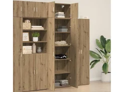 Armario de almacenamiento 3 pcs Roble artesanal