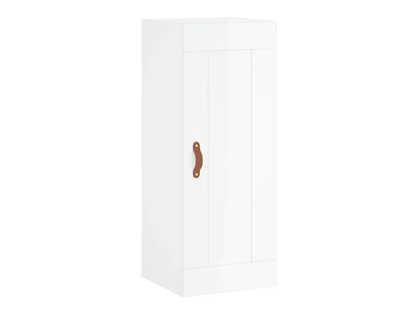Armario de pared blanco brillo 34,5x34x90 cm madera de ingeniería