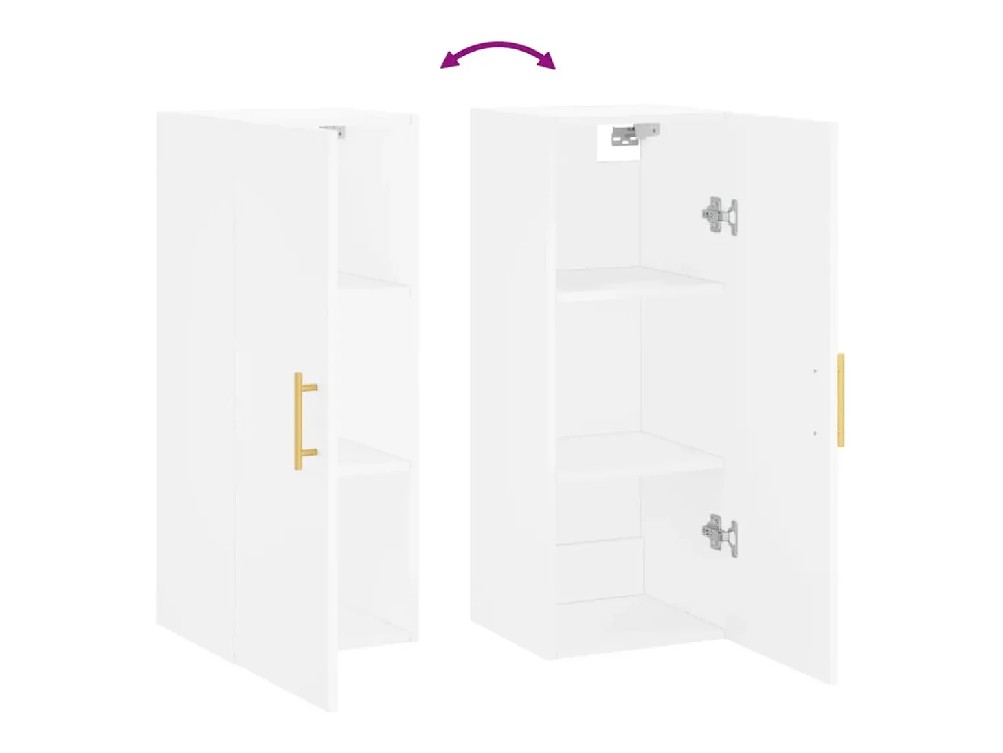 Armario de pared blanco 34,5x34x90 cm