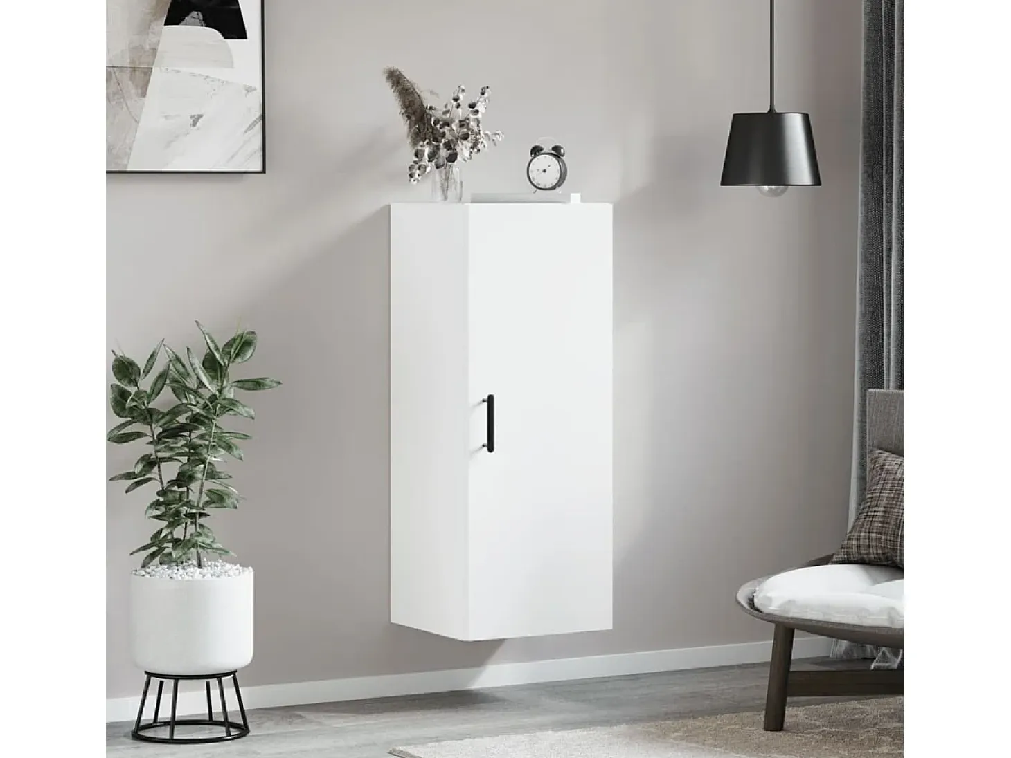 Armario de pared blanco 34,5x34x90 cm