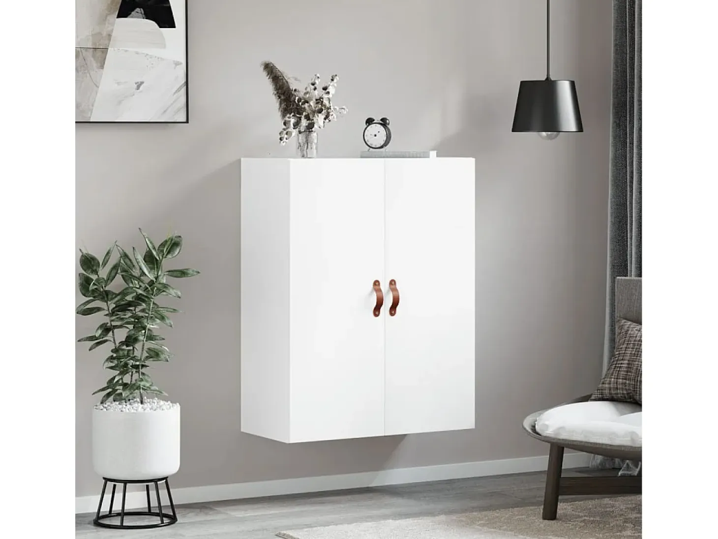 Armario de pared blanco 69,5x34x90 cm