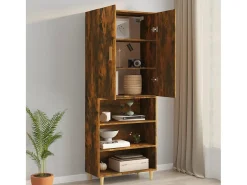 Armario de pared colgante roble ahumado 69,5x34x90 cm