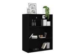 Armario de pared colgante negro 69,5x32,5x90 cm
