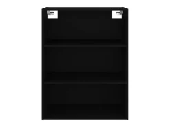 Armario de pared colgante negro 69,5x32,5x90 cm