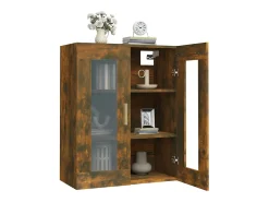 Armario de pared colgante roble ahumado 69,5x34x90 cm