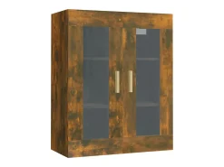 Armario de pared colgante roble ahumado 69,5x34x90 cm