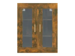 Armario de pared colgante roble ahumado 69,5x34x90 cm