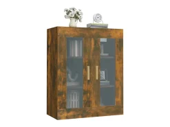 Armario de pared colgante roble ahumado 69,5x34x90 cm