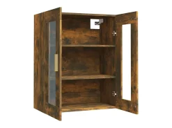 Armario de pared colgante roble ahumado 69,5x34x90 cm