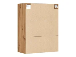 Armario de pared colgante de roble hecho a mano 69,5x32,5x90 cm
