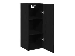 Armario de pared de roble negro 34,5 x 34 x 90 cm Madera de ingeniería