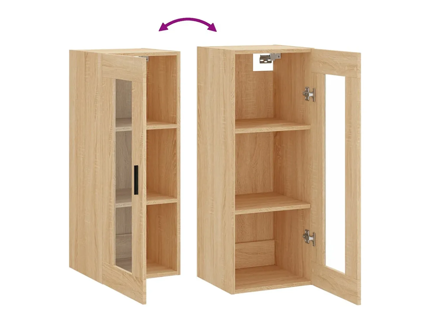 Armario de pared de roble Sonoma 34,5x34x90 cm
