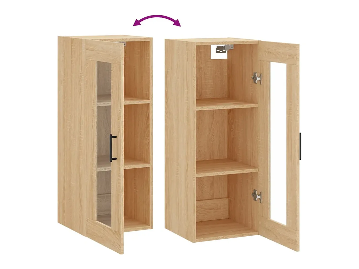 Armario de pared de roble Sonoma 34,5x34x90 cm