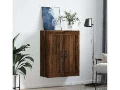 Armario de pared de roble marrón 69,5x34x90 cm madera de ingeniería