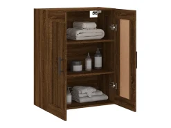 Armario de pared de roble marrón 69,5x34x90 cm madera de ingeniería