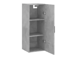 Armario de pared gris hormigón 34,5x34x90 cm