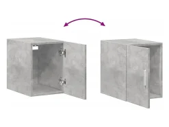 Armario de pared gris hormigón 30x42,5x40 cm madera de ingeniería