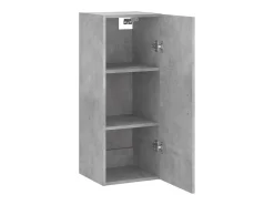 Armario de pared gris hormigón 34,5x34x90 cm