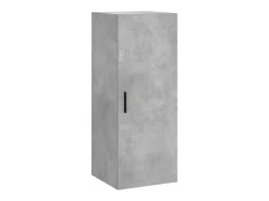 Armario de pared gris hormigón 34,5x34x90 cm