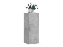 Armario de pared gris hormigón 34,5x34x90 cm