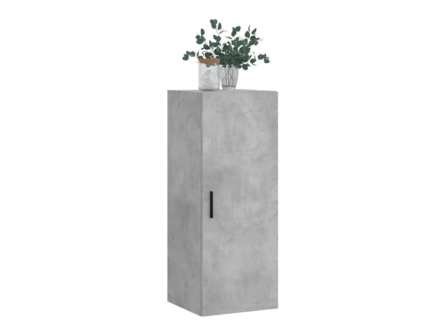 Armario de pared gris hormigón 34,5x34x90 cm