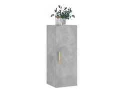 Armario de pared gris hormigón 34,5x34x90 cm