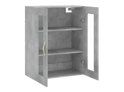 Armario de pared gris hormigón 69,5x34x90 cm