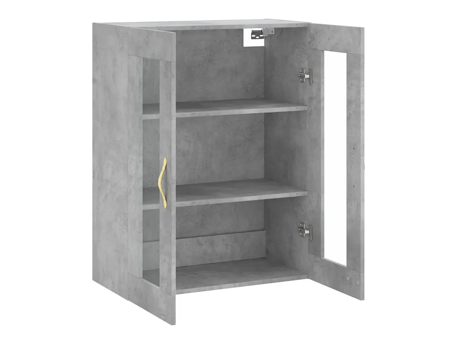Armario de pared gris hormigón 69,5x34x90 cm