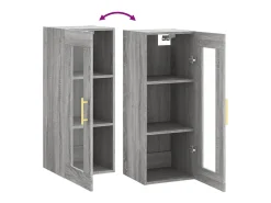 Armario de pared gris Sonoma 34,5x34x90 cm