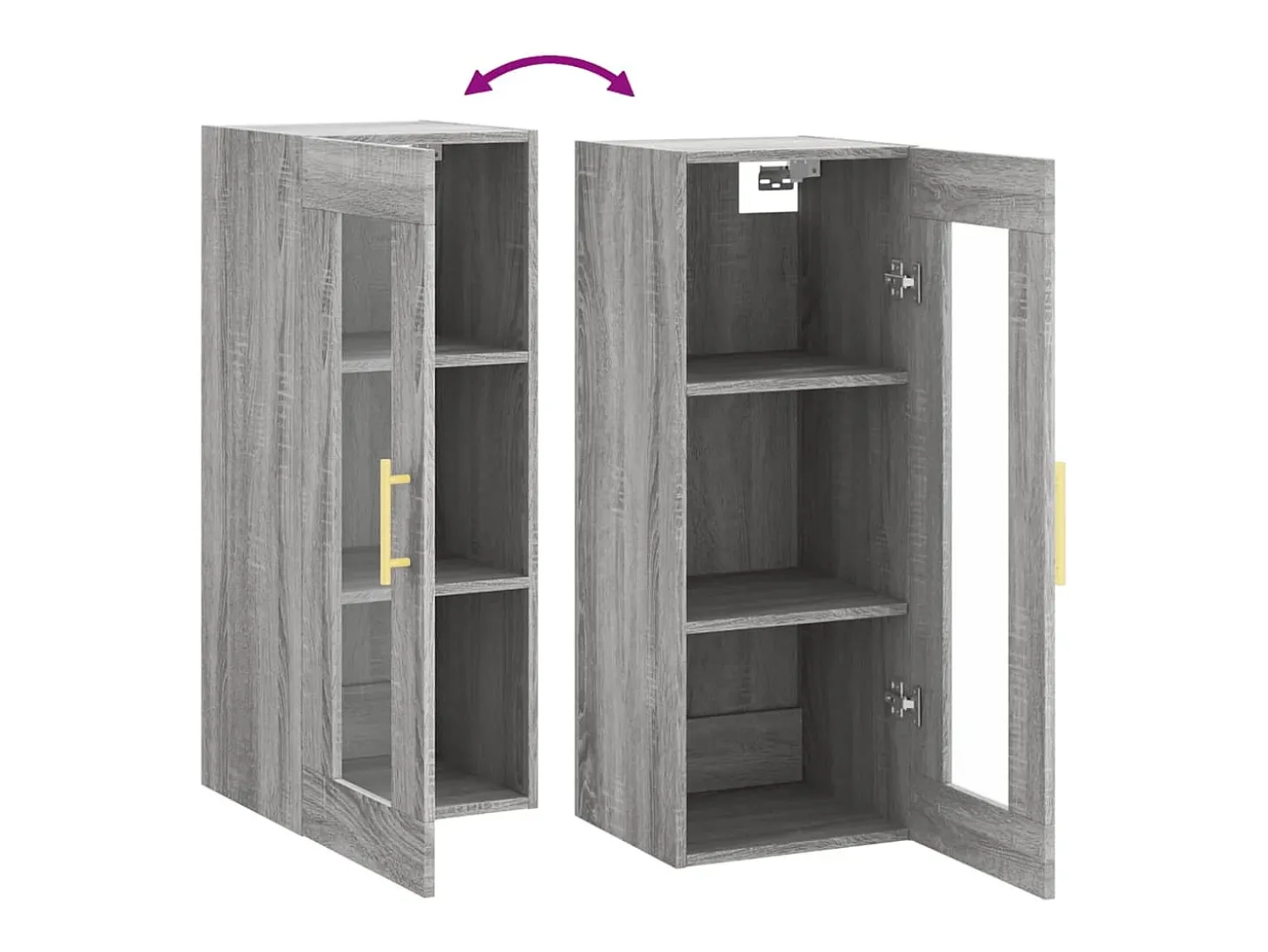 Armario de pared gris Sonoma 34,5x34x90 cm