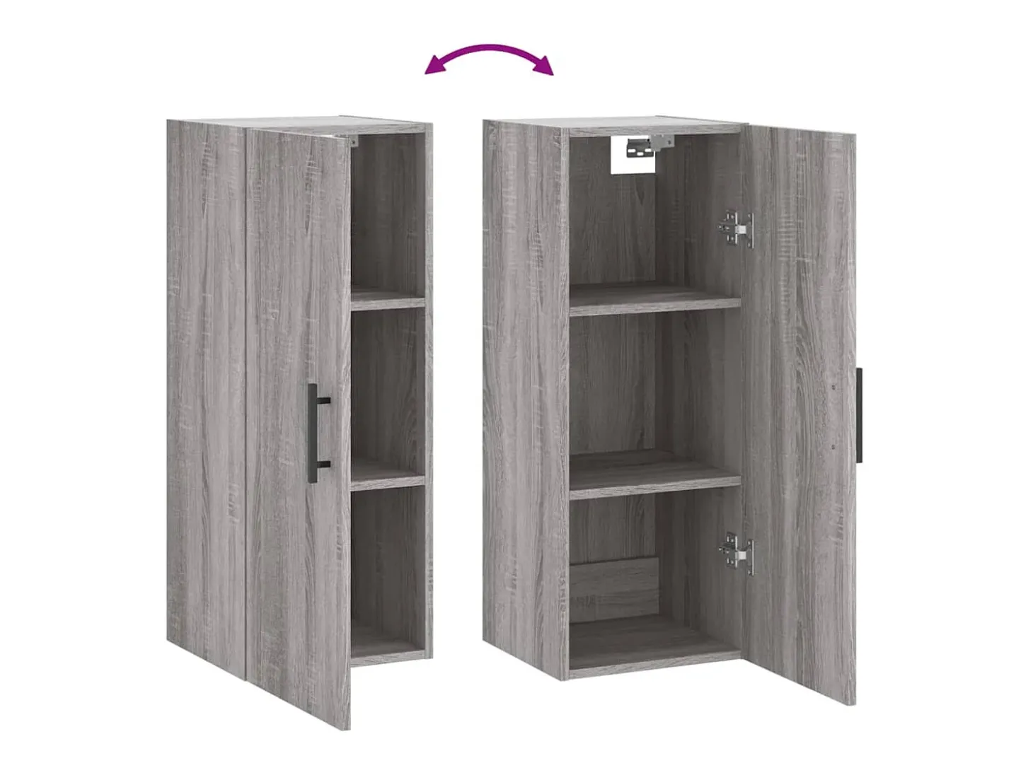 Armario de pared gris Sonoma 34,5x34x90 cm